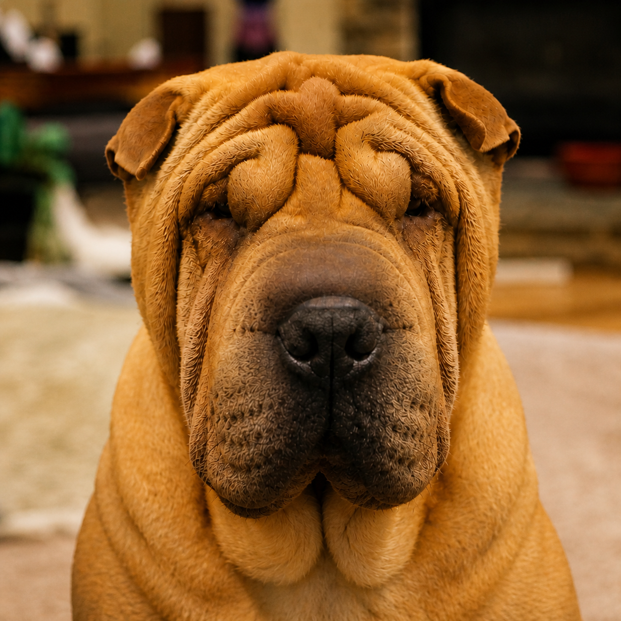 Shar pei before treatment