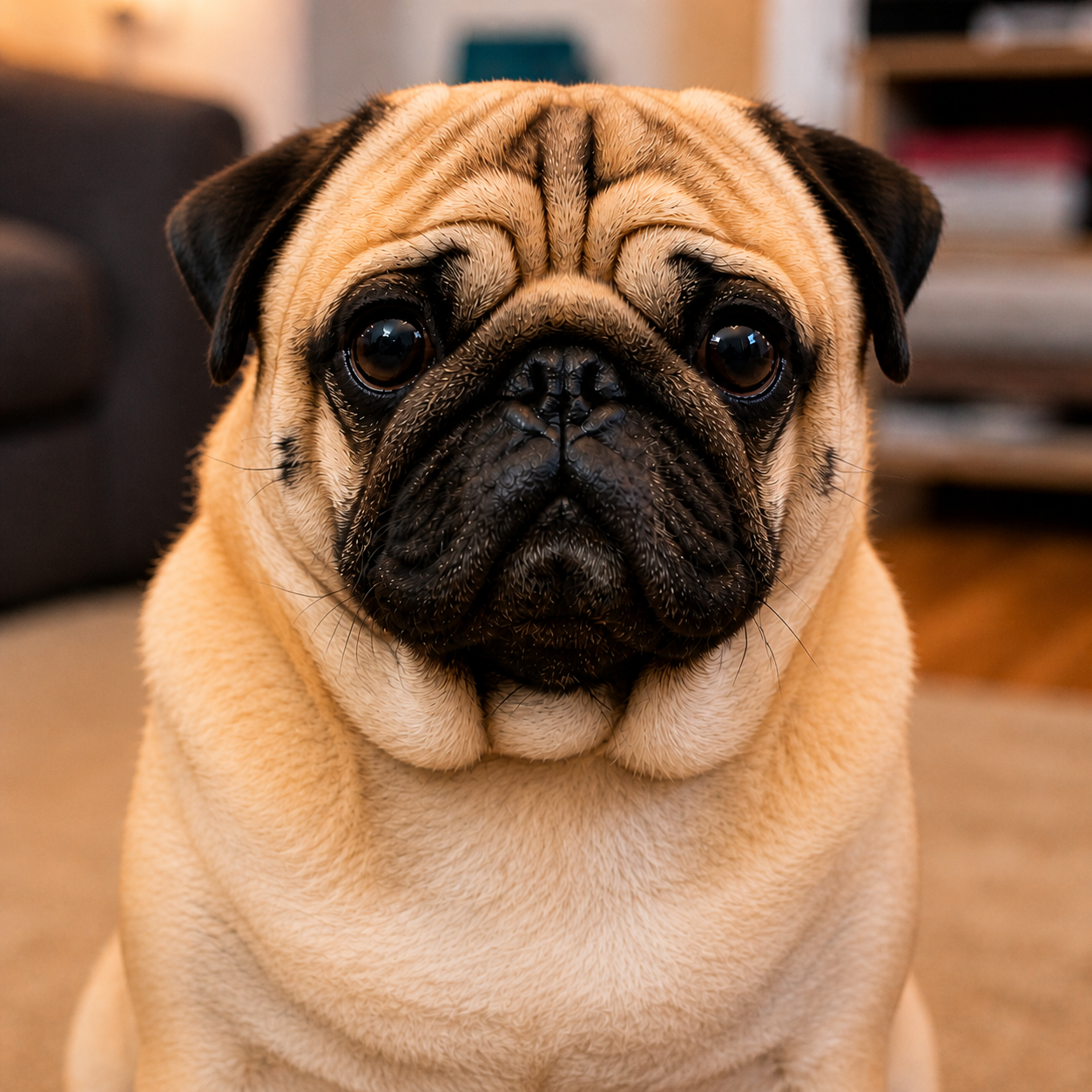 Pug before treatment